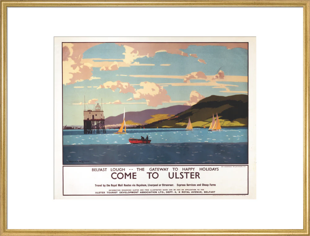 'Come to Ulster', LMS poster, c 1930s. - Image 25