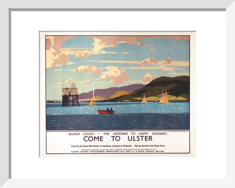 'Come to Ulster', LMS poster, c 1930s. - Image 4