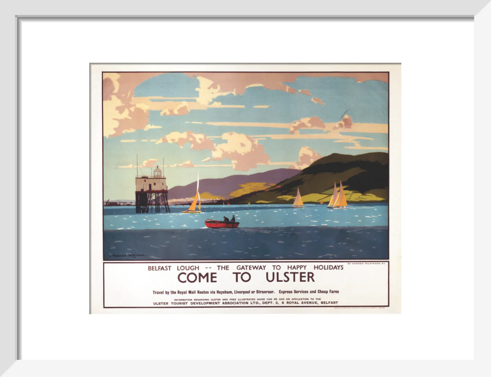'Come to Ulster', LMS poster, c 1930s. - Image 42