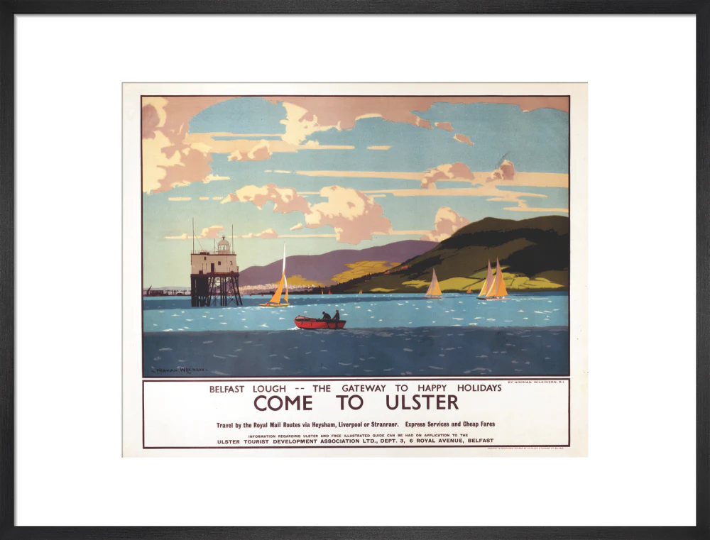 'Come to Ulster', LMS poster, c 1930s. - Image 51