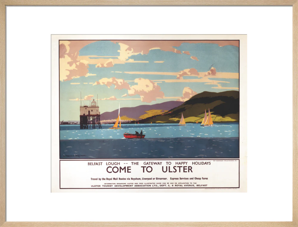 'Come to Ulster', LMS poster, c 1930s. - Image 54