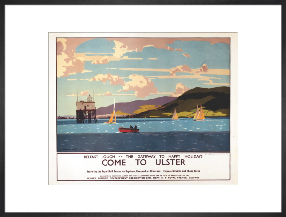 'Come to Ulster', LMS poster, c 1930s. - Image 56