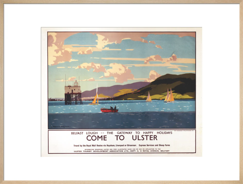 'Come to Ulster', LMS poster, c 1930s. - Image 59