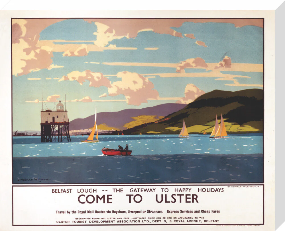 'Come to Ulster', LMS poster, c 1930s. - Image 66