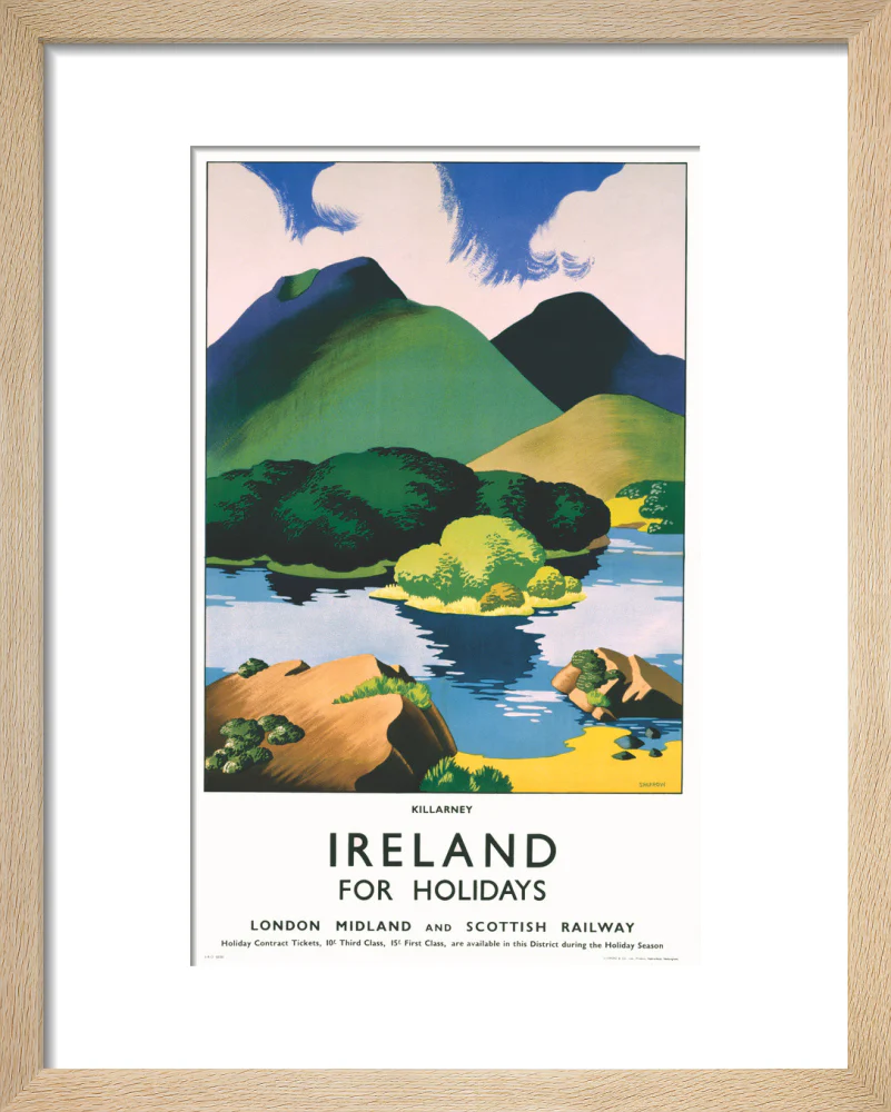 'Ireland for Holidays - Killarney', LMS poster, c 1930s. - Image 39
