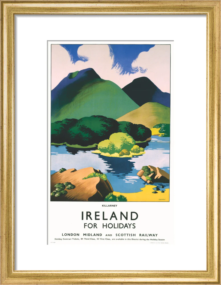 'Ireland for Holidays - Killarney', LMS poster, c 1930s. - Image 43
