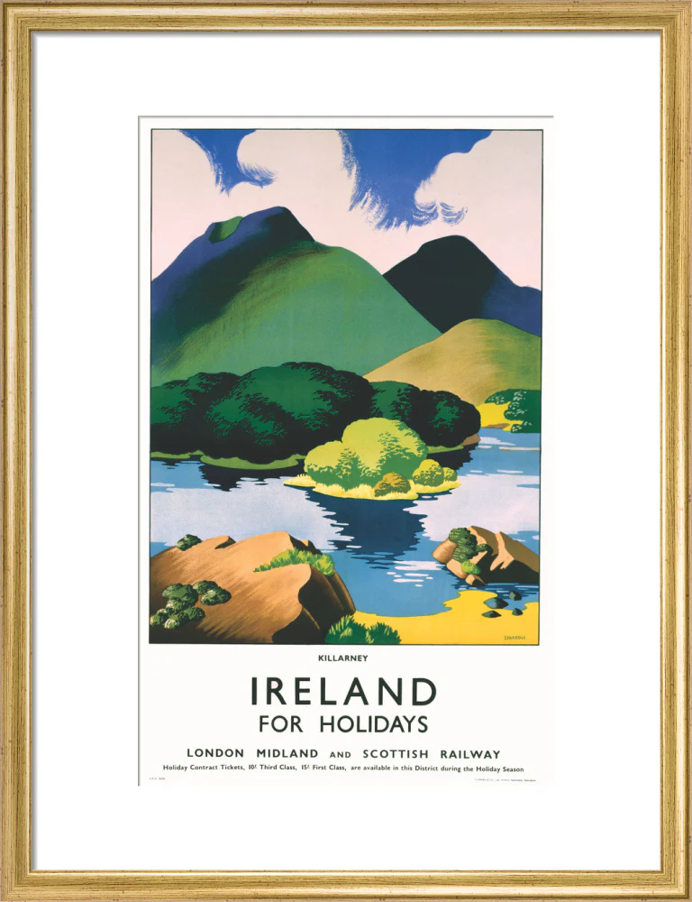 'Ireland for Holidays - Killarney', LMS poster, c 1930s. - Image 48