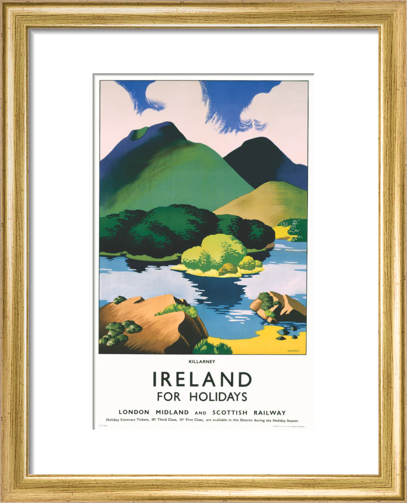 'Ireland for Holidays - Killarney', LMS poster, c 1930s. - Image 5