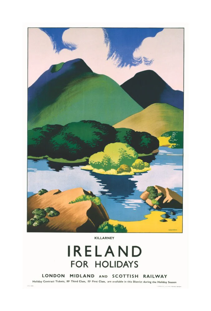'Ireland for Holidays - Killarney', LMS poster, c 1930s. - Image 62