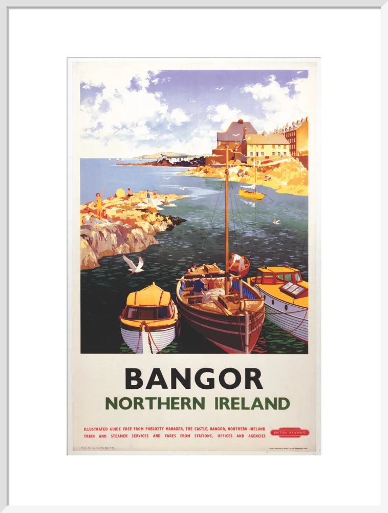 'Bangor, Northern Ireland', BR poster, 1955. - Image 24