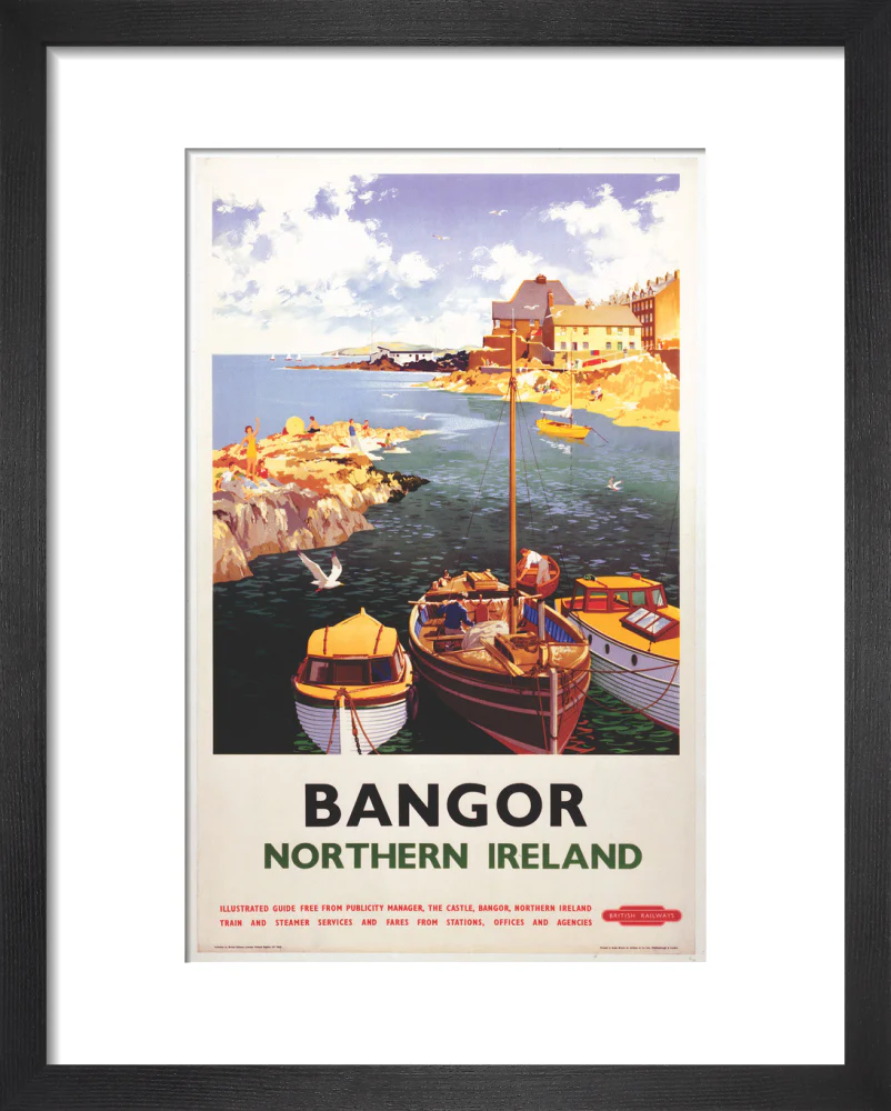 'Bangor, Northern Ireland', BR poster, 1955. - Image 36