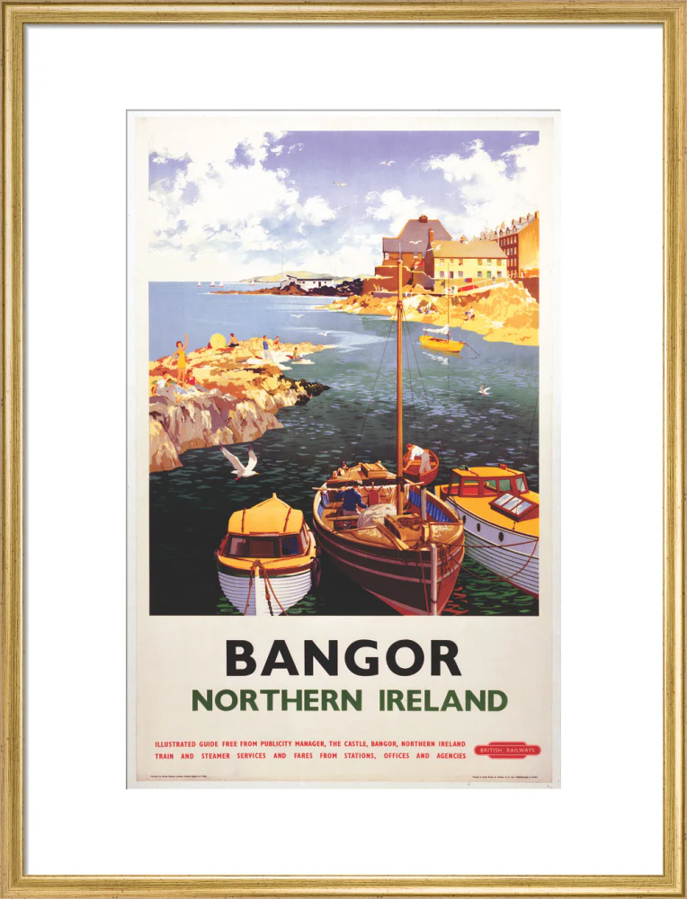 'Bangor, Northern Ireland', BR poster, 1955. - Image 53