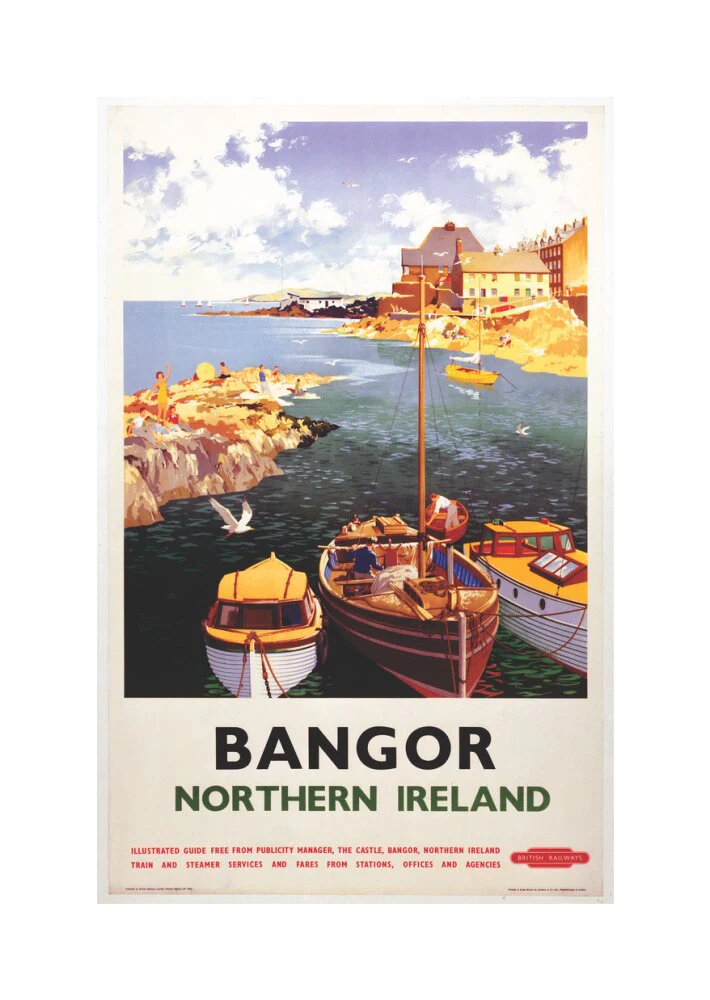 'Bangor, Northern Ireland', BR poster, 1955. - Image 61