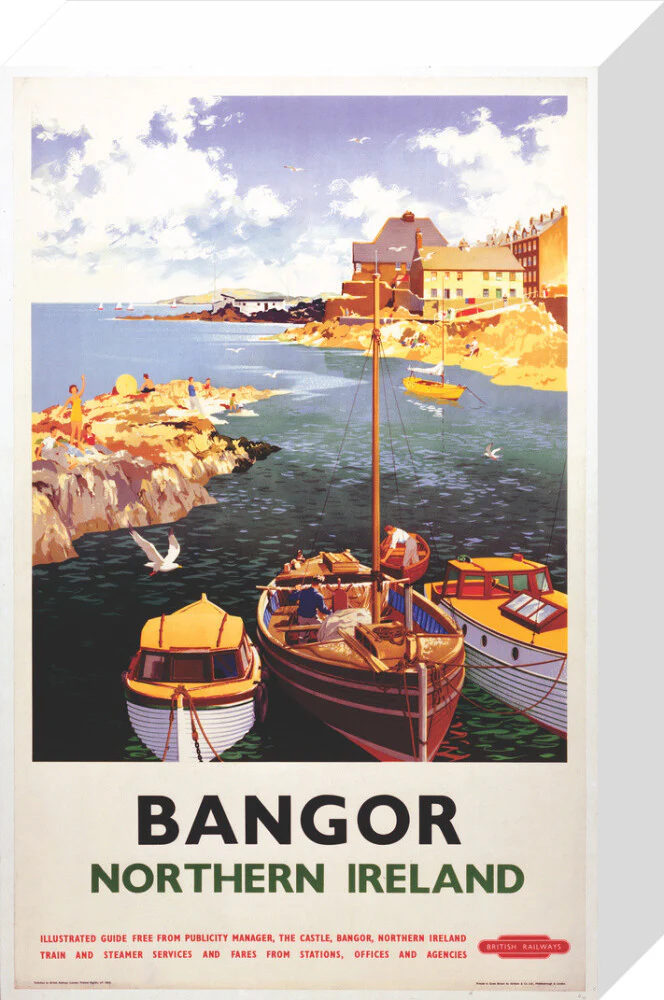 'Bangor, Northern Ireland', BR poster, 1955. - Image 64