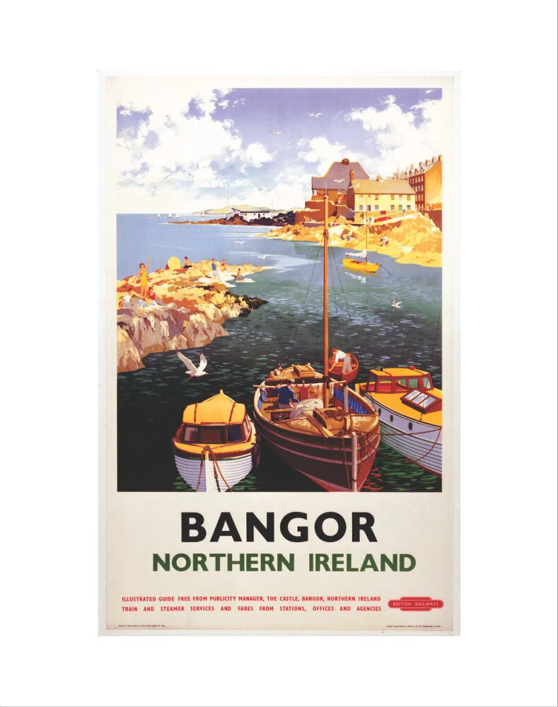 'Bangor, Northern Ireland', BR poster, 1955. - Image 68