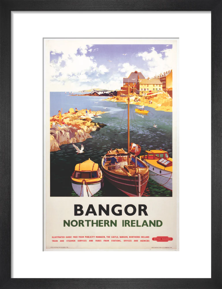 'Bangor, Northern Ireland', BR poster, 1955. - Image 74