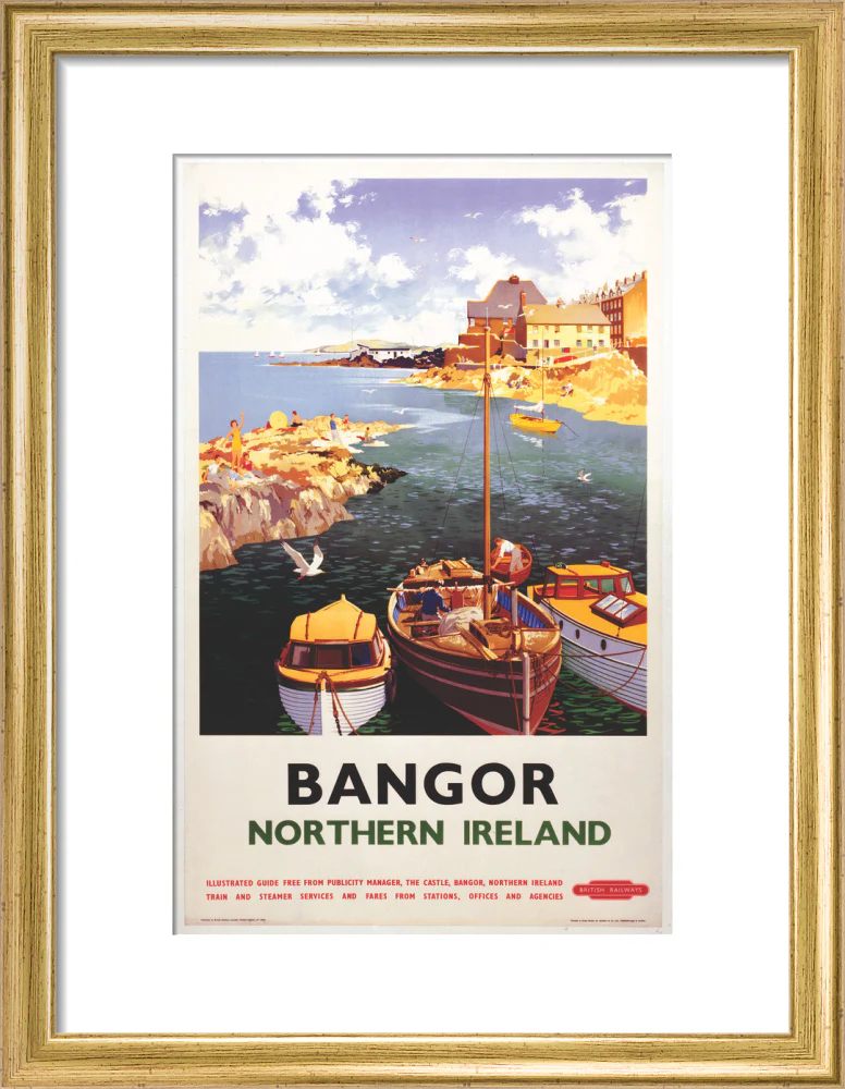'Bangor, Northern Ireland', BR poster, 1955. - Image 76