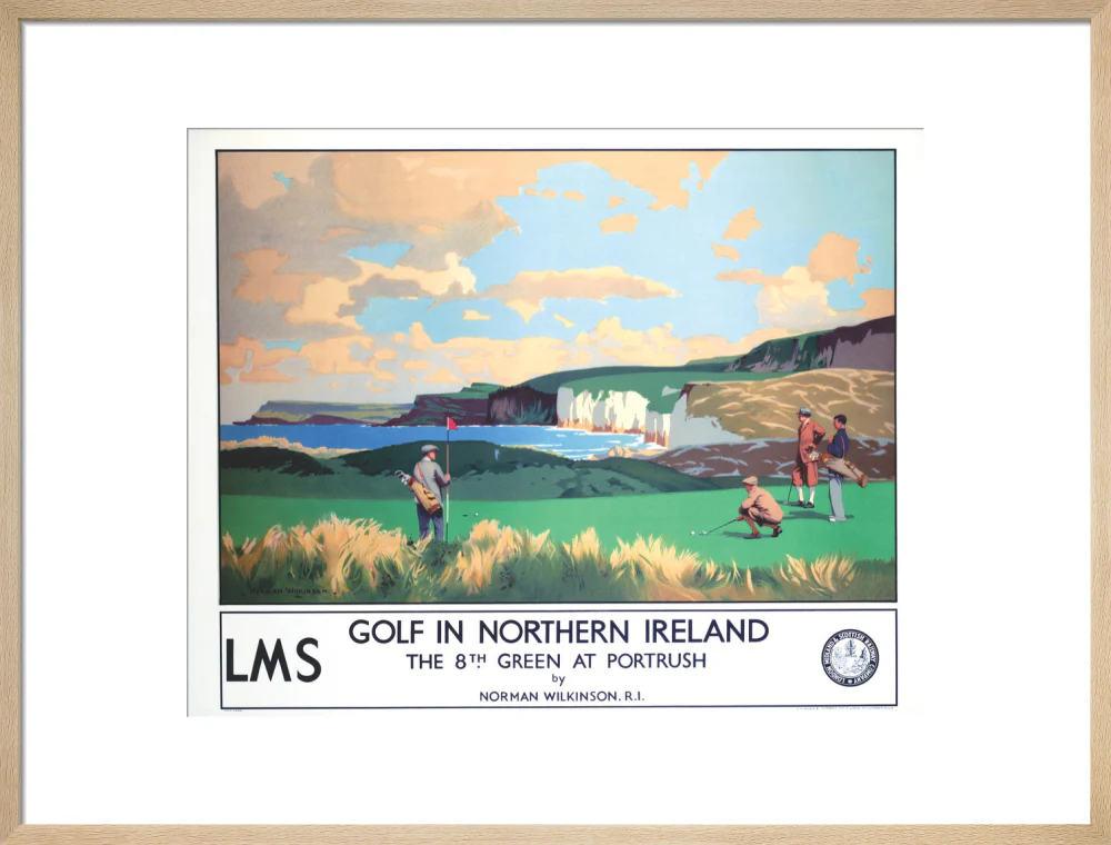 'Golf in Northern Ireland', LMS poster, c 1925. - Image 21