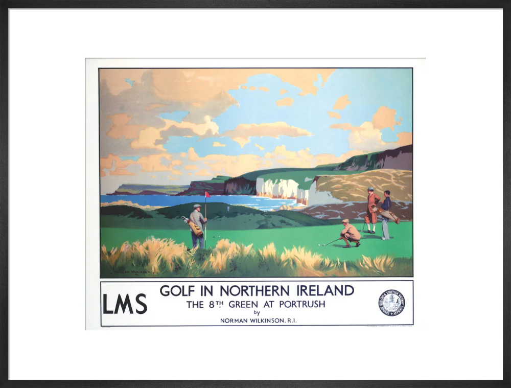 'Golf in Northern Ireland', LMS poster, c 1925. - Image 23
