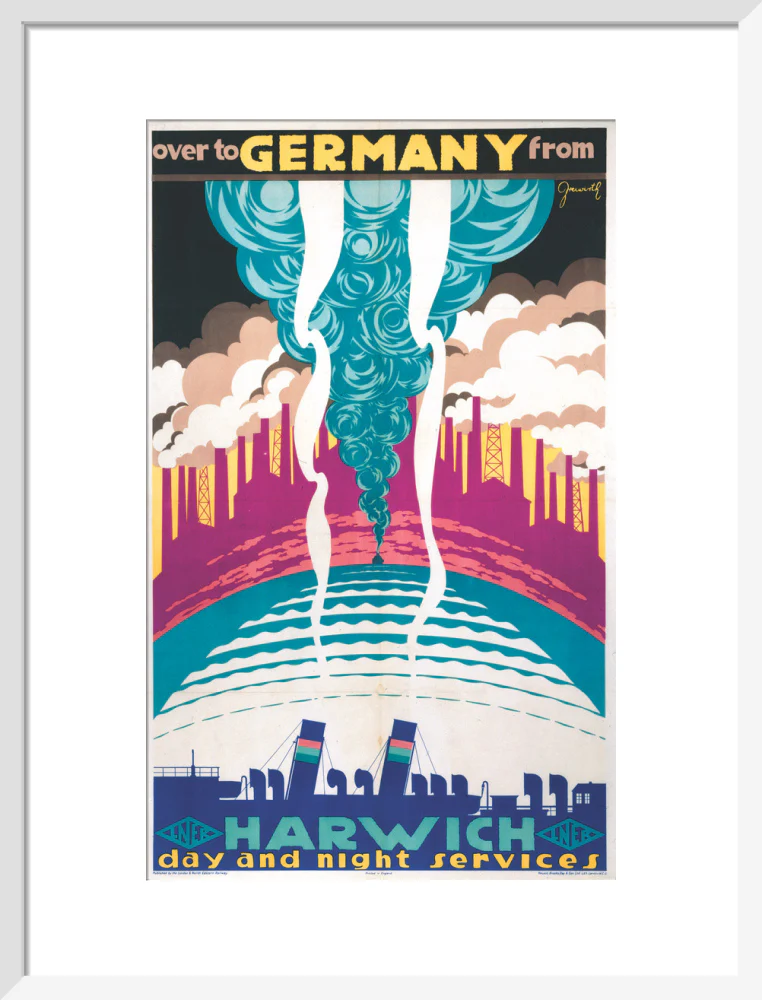 'Over to Germany from Harwich', LNER poster, 1923-1947. - Image 14