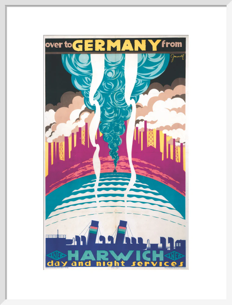'Over to Germany from Harwich', LNER poster, 1923-1947. - Image 19