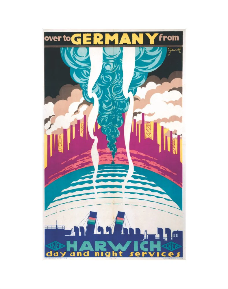 'Over to Germany from Harwich', LNER poster, 1923-1947. - Image 2