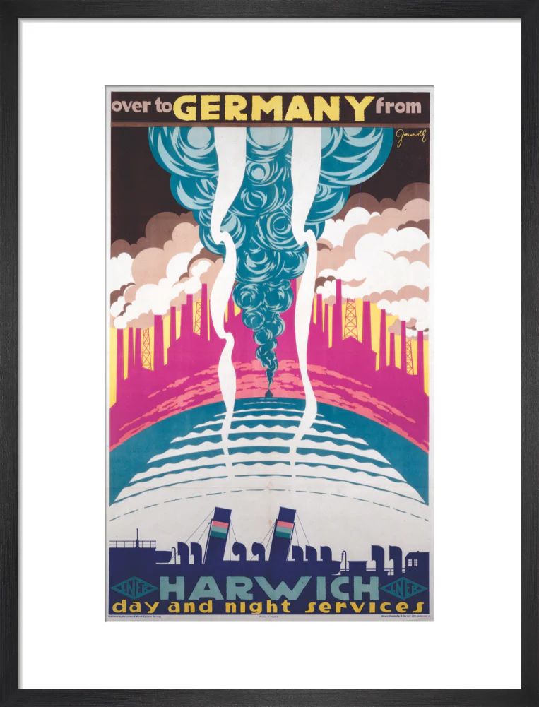 'Over to Germany from Harwich', LNER poster, 1923-1947. - Image 13