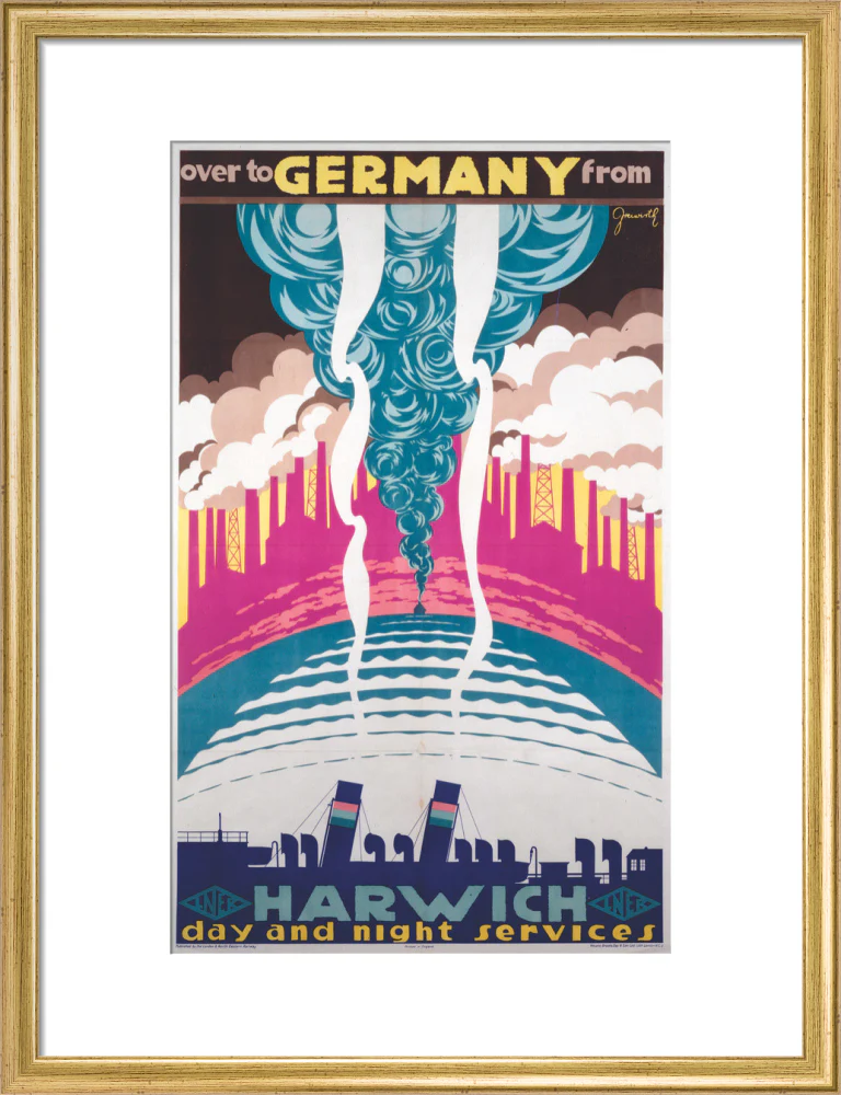 'Over to Germany from Harwich', LNER poster, 1923-1947. - Image 15