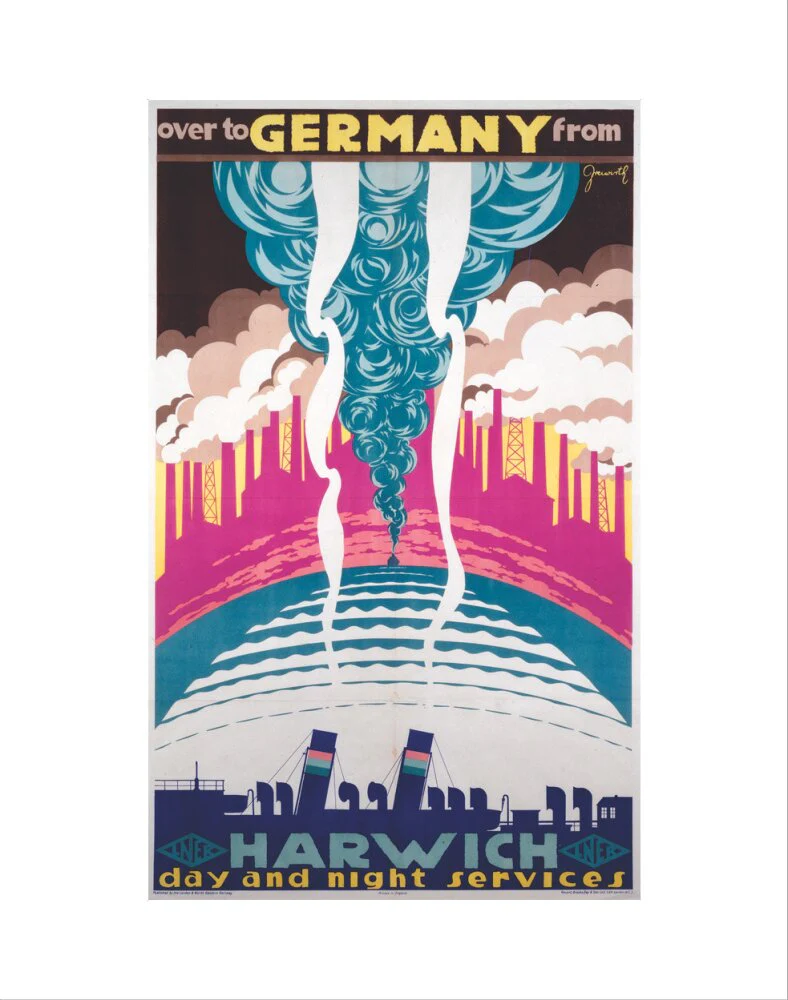 'Over to Germany from Harwich', LNER poster, 1923-1947. - Image 2