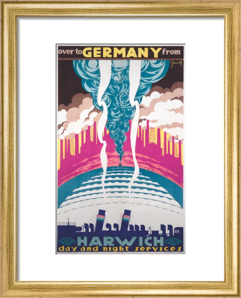 'Over to Germany from Harwich', LNER poster, 1923-1947. - Image 5