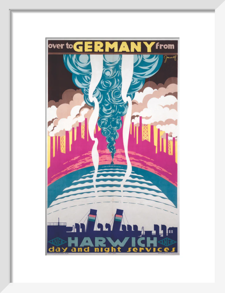 'Over to Germany from Harwich', LNER poster, 1923-1947. - Image 9