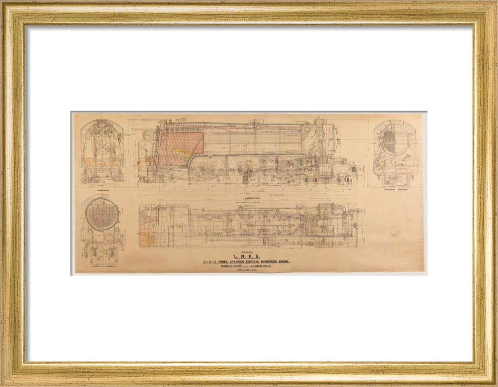 Sectional general arrangement drawing of LNER Class A3 4-6-2, Q-96 (Flying Scotsman). - Image 10