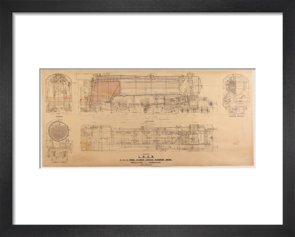 Sectional general arrangement drawing of LNER Class A3 4-6-2, Q-96 (Flying Scotsman). - Image 3