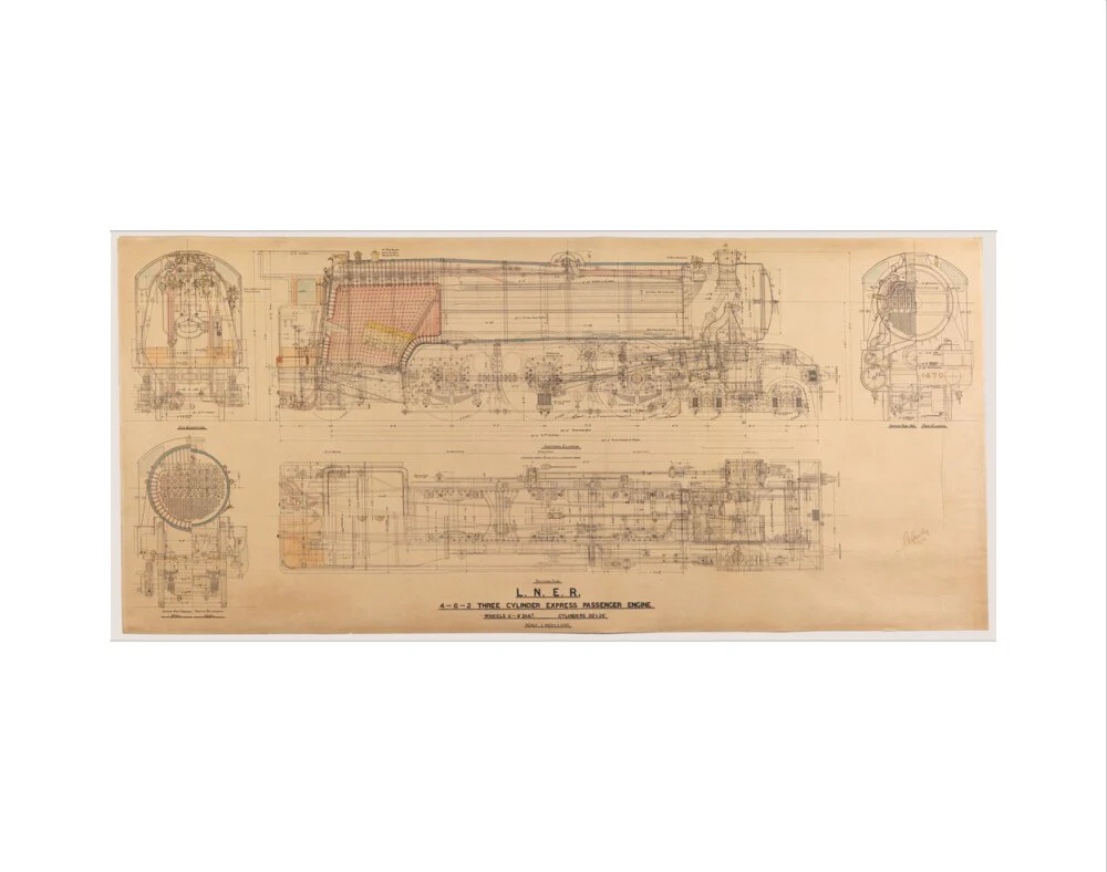 Sectional general arrangement drawing of LNER Class A3 4-6-2, Q-96 (Flying Scotsman). - Image 35