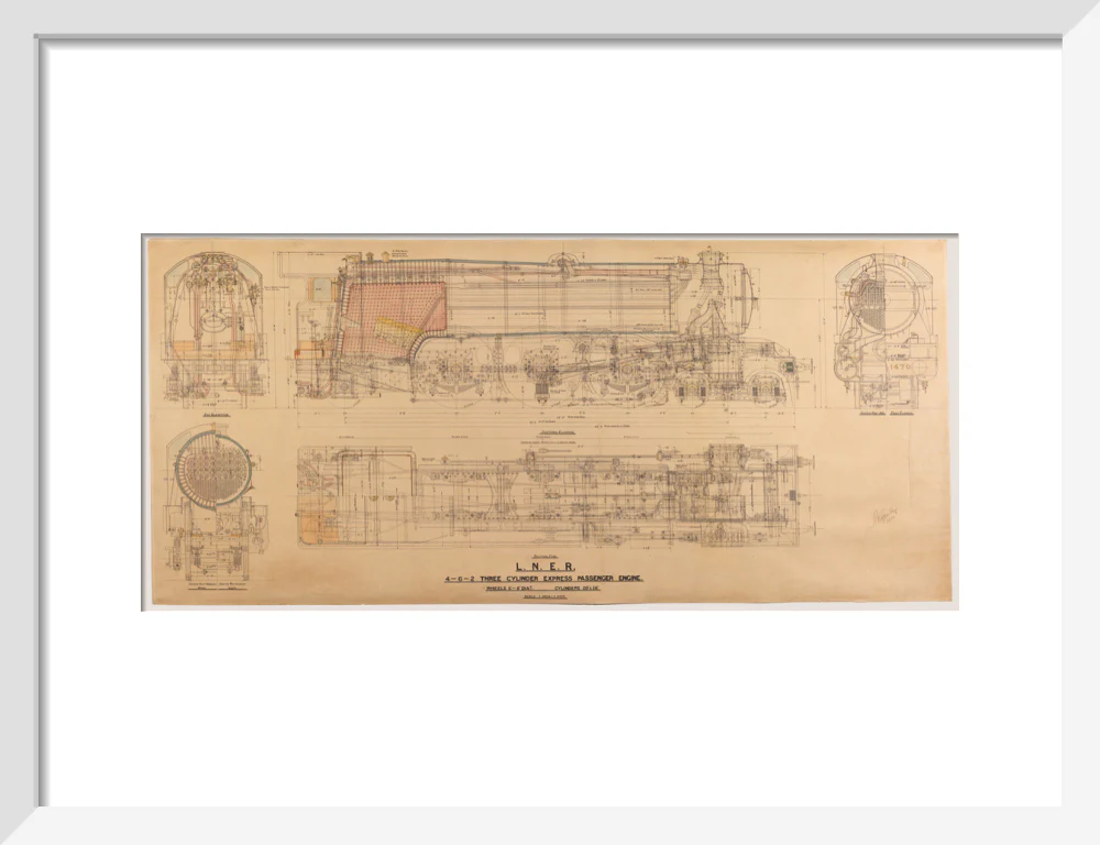 Sectional general arrangement drawing of LNER Class A3 4-6-2, Q-96 (Flying Scotsman). - Image 42