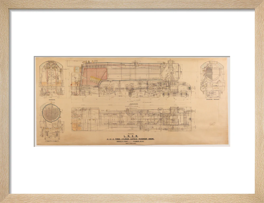Sectional general arrangement drawing of LNER Class A3 4-6-2, Q-96 (Flying Scotsman). - Image 44