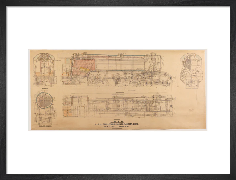 Sectional general arrangement drawing of LNER Class A3 4-6-2, Q-96 (Flying Scotsman). - Image 46