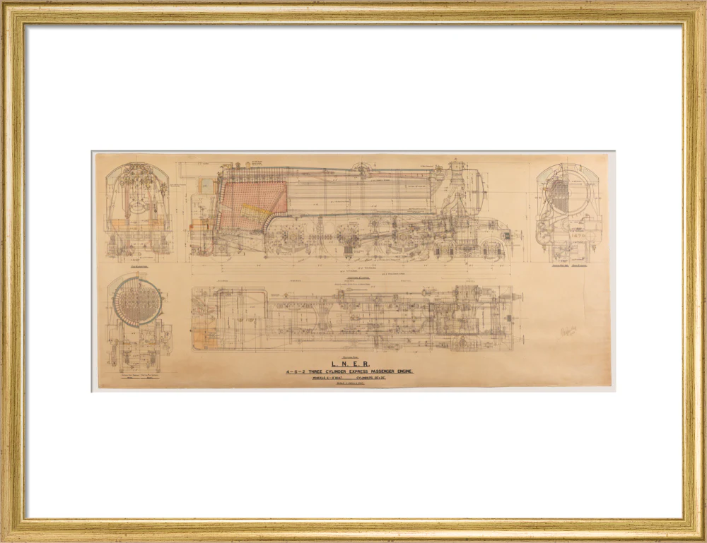 Sectional general arrangement drawing of LNER Class A3 4-6-2, Q-96 (Flying Scotsman). - Image 48