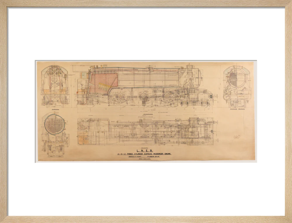 Sectional general arrangement drawing of LNER Class A3 4-6-2, Q-96 (Flying Scotsman). - Image 49