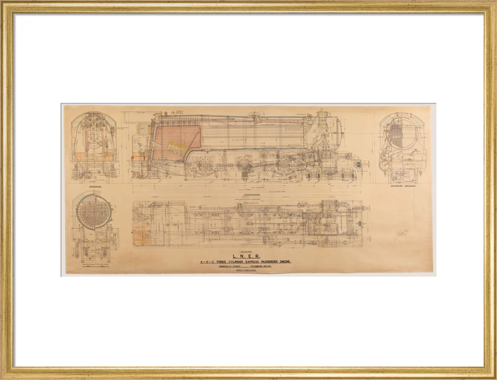 Sectional general arrangement drawing of LNER Class A3 4-6-2, Q-96 (Flying Scotsman). - Image 53