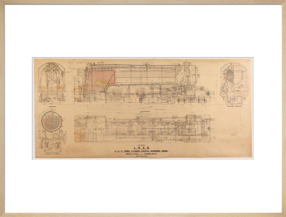Sectional general arrangement drawing of LNER Class A3 4-6-2, Q-96 (Flying Scotsman). - Image 59