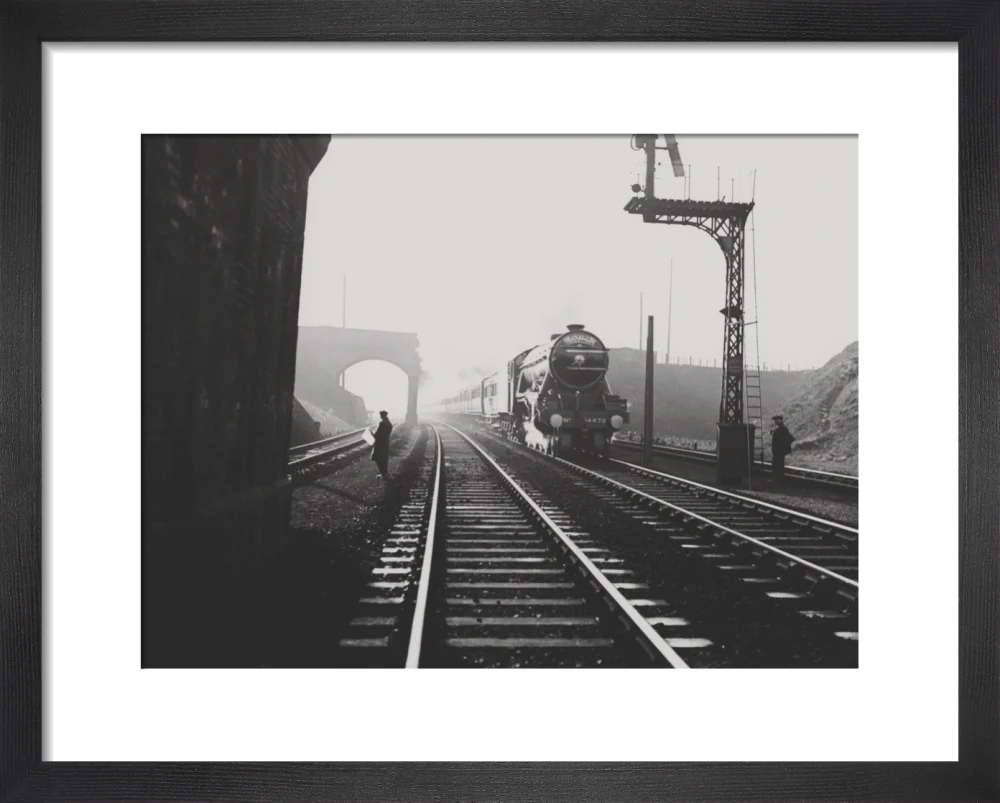 LNER 4472, Flying Scotsman by LNWR(?) overbridge, Sandy, circa 1933. - Image 36