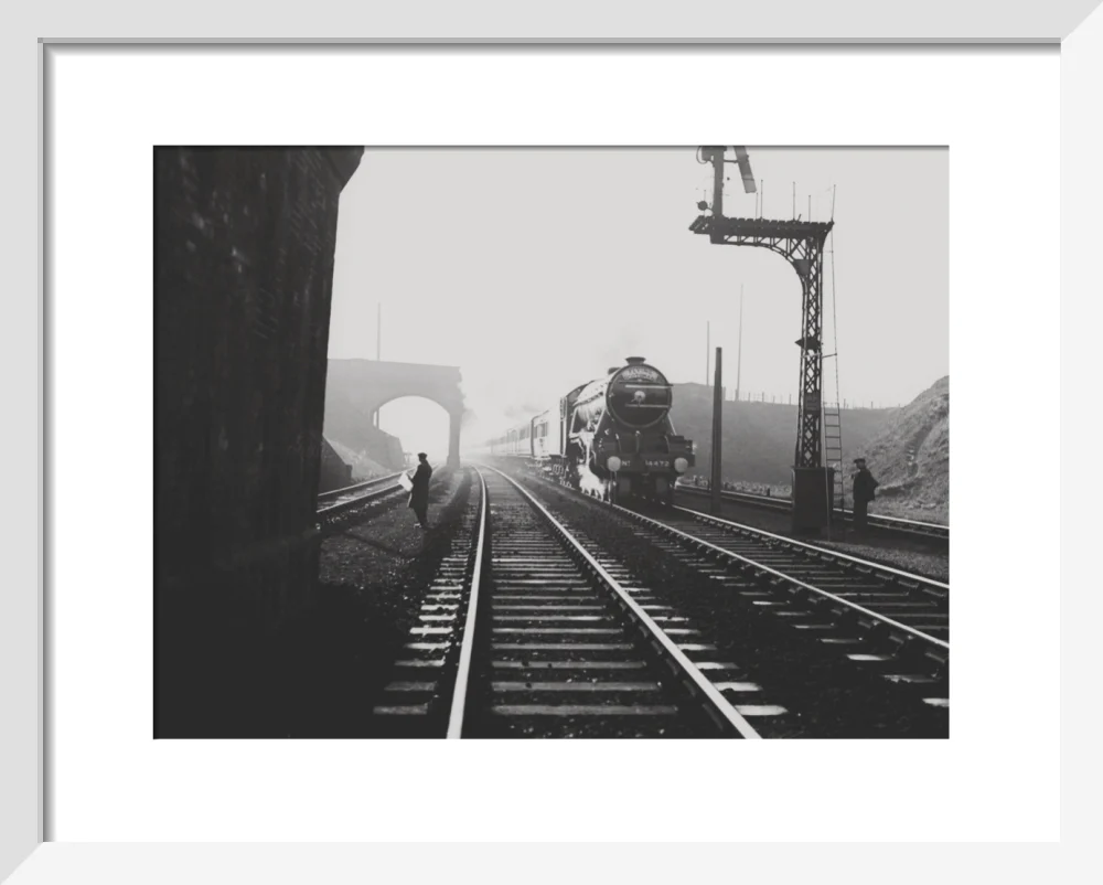 LNER 4472, Flying Scotsman by LNWR(?) overbridge, Sandy, circa 1933. - Image 4