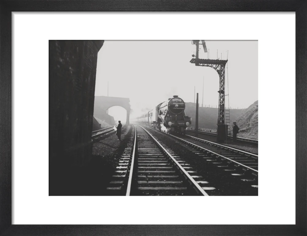 LNER 4472, Flying Scotsman by LNWR(?) overbridge, Sandy, circa 1933. - Image 8