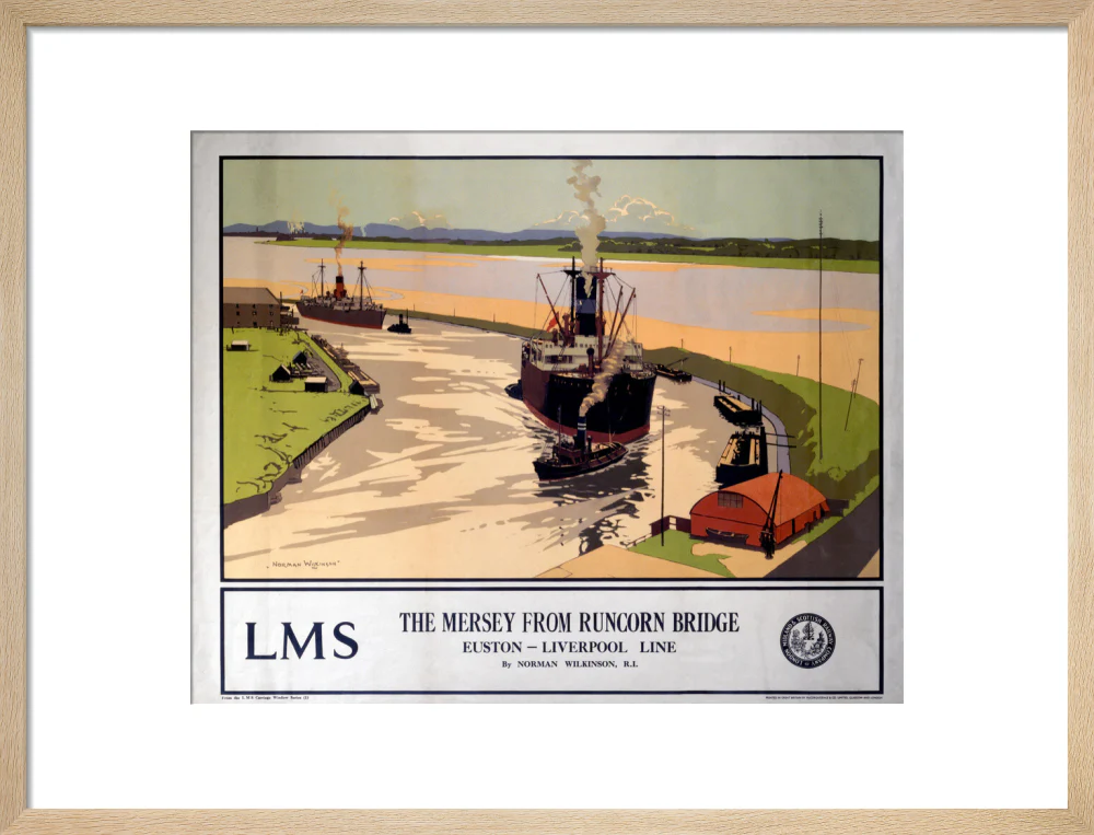 'The Mersey from Runcorn Bridge', LMS poster, 1923-1947. - Image 16