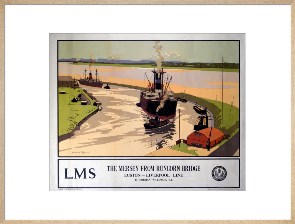 'The Mersey from Runcorn Bridge', LMS poster, 1923-1947. - Image 26