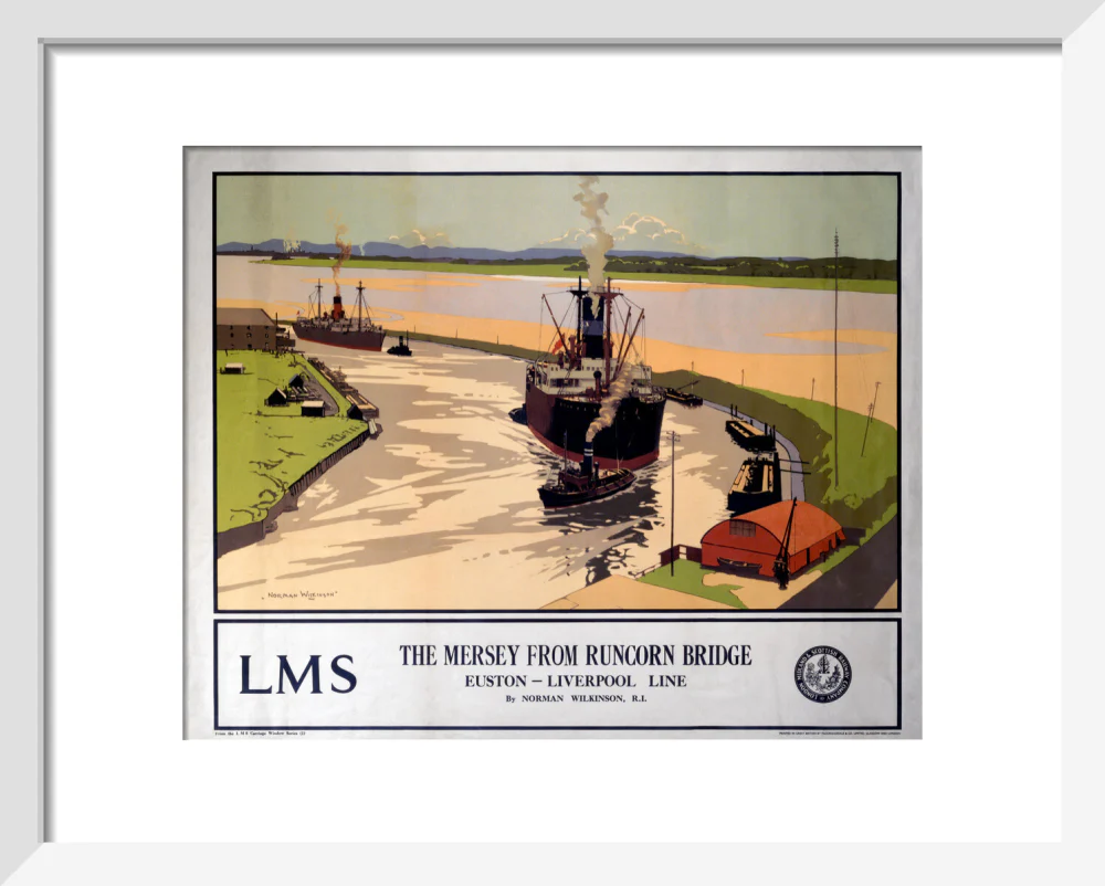'The Mersey from Runcorn Bridge', LMS poster, 1923-1947. - Image 37