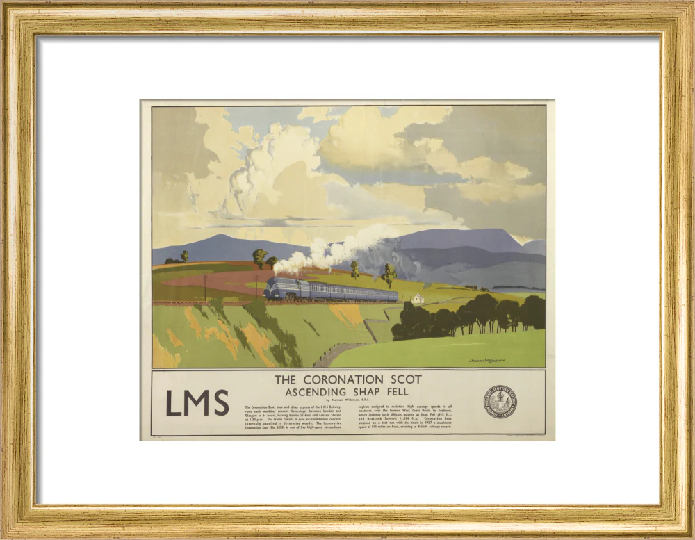 'The Coronation Scot Ascending Shap Fell', LMS poster, 1937. - Image 10