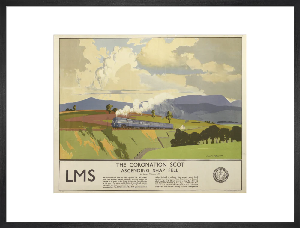 'The Coronation Scot Ascending Shap Fell', LMS poster, 1937. - Image 18