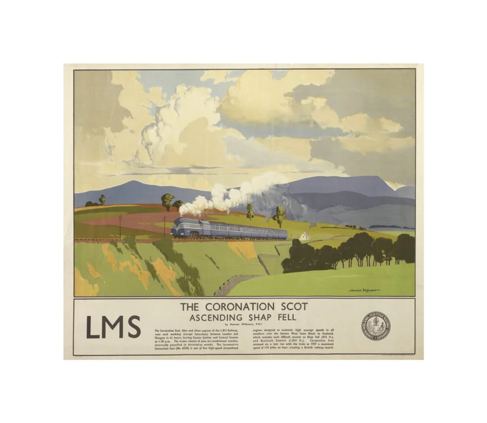 'The Coronation Scot Ascending Shap Fell', LMS poster, 1937. - Image 27